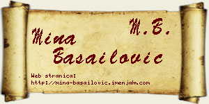 Mina Basailović vizit kartica